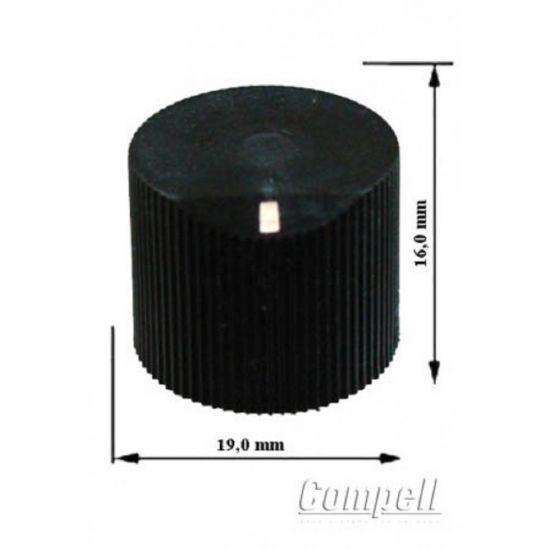 KNOB COM PARAFUSO ESTRIADO PQ 16MM x 19MM