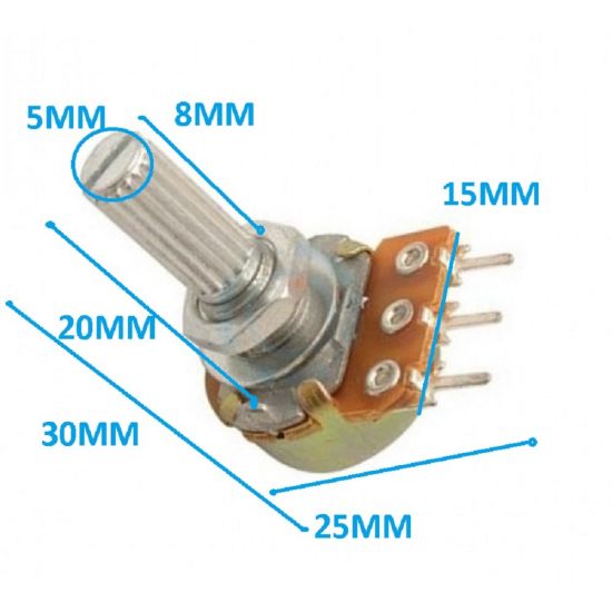 POTENCIOMETRO L20 B200K S/ CHAVE 3T LINEAR